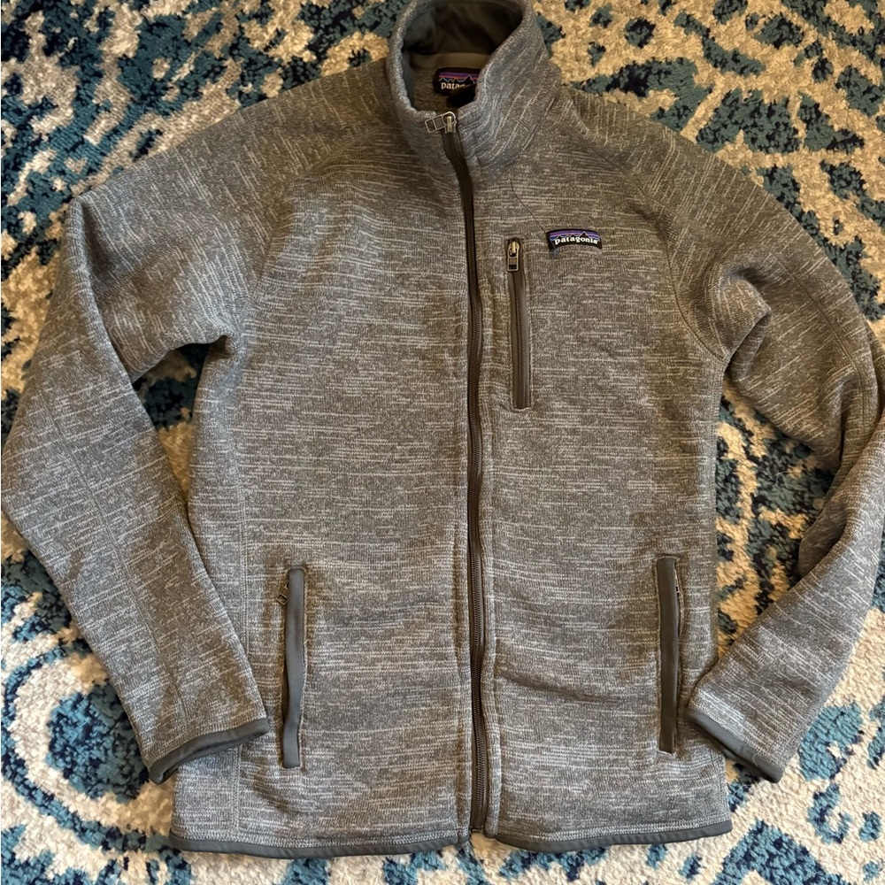 Patagonia Charcoal Heather Zip-Up Fleece SMALL